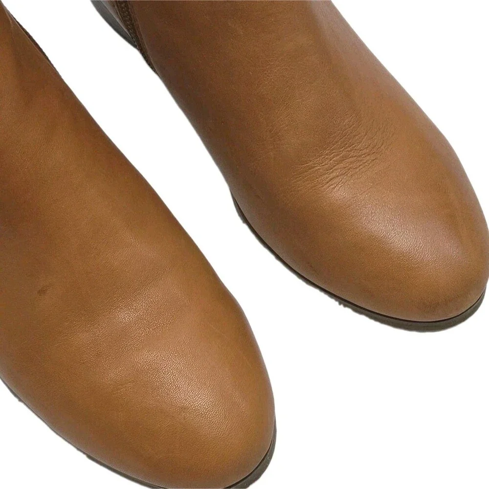 Jack Rogers Boot Brown Leather Ankle Booties Women Sz 7 Low 1.5